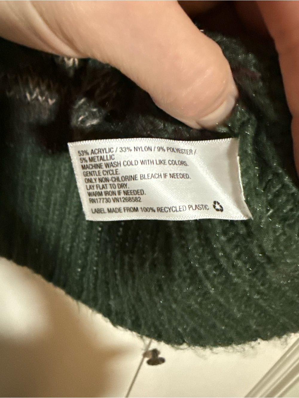 Target Cozy Oversized Chunky Knit Sweater Tagged Size X Green Stripe - Picture 5 of 8